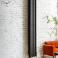 Vertical Designer Oval Column Radiator 1600x236mm Double White & Anthracite