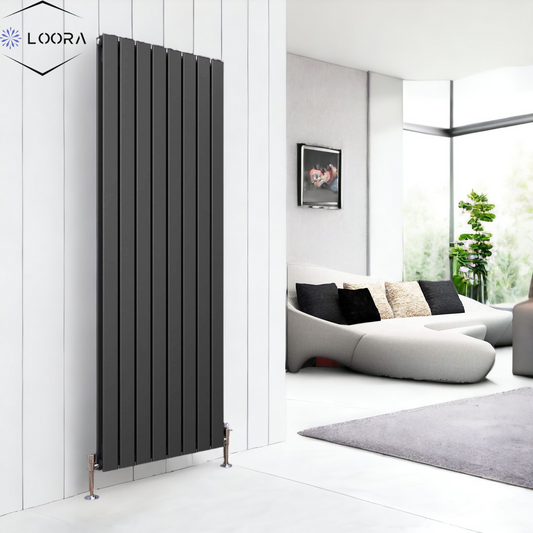 Vertical Designer Flat Panel Tall Radiator 1800x560mm Double White & Anthracite