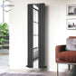 Vertical Designer Mirro Oval Panel Tall Radiator 1800x500mm Single Anthracite