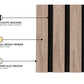 LOORA Lite Walnut Oak Acoustic Wood Wall Panels 2400X600mm