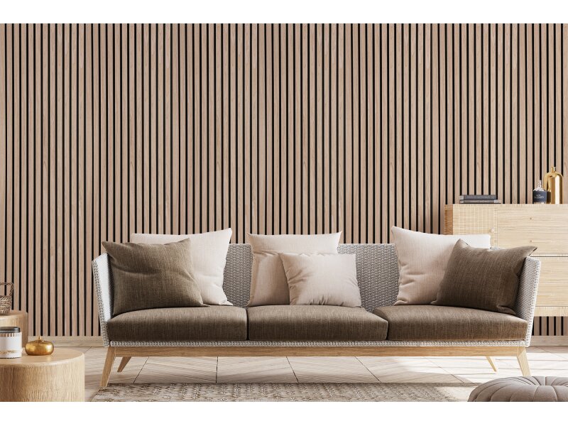 LOORA Lite Walnut Oak Acoustic Wood Wall Panels 2400X600mm