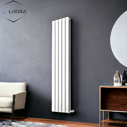 Vertical Designer Flat Panel Tall Radiator 1600x350mm Double White & Anthracite