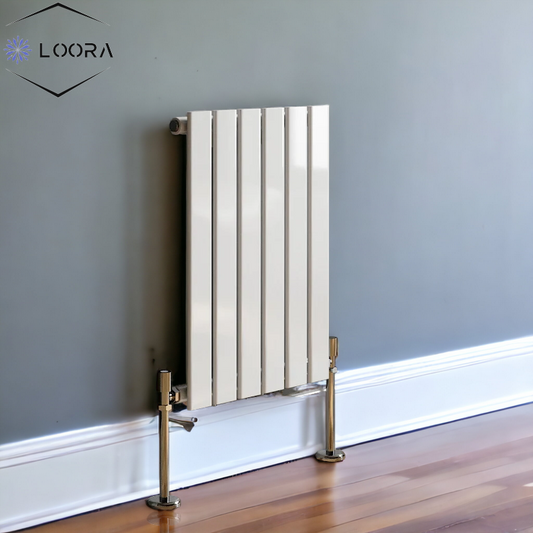 LOORA Horizontal Designer Flat Panel Radiator 600x420mm Single White & Anthracite