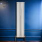 Vertical Designer Oval Column Radiator 1800x354mm Single White & Anthracite