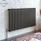 Rex horizontal Single oval designer Radiator 600x1180mm White & Anthrecite