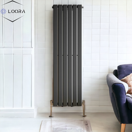 Vertical Designer Flat Panel Tall Radiator 1600x420mm Single White & Anthracite