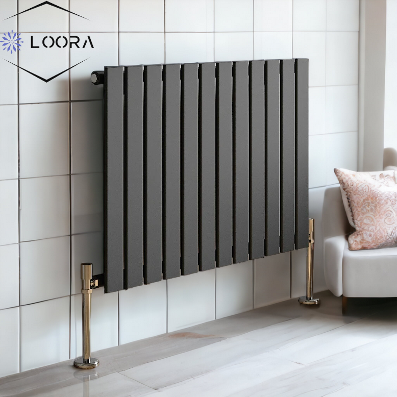 Horizontal Designer Flat Panel Wall Radiator 600x1050mm Single White & Anthracite