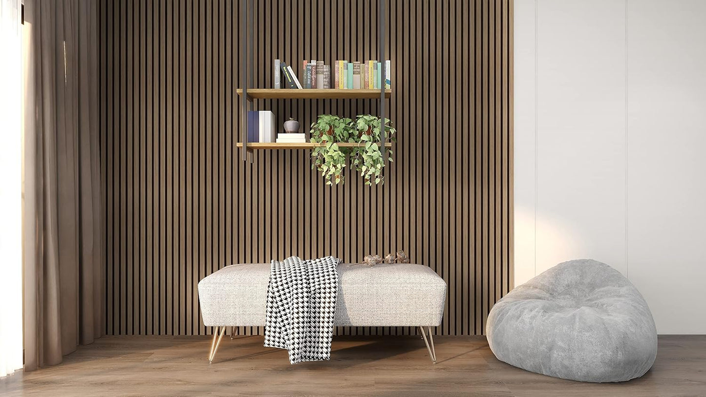 LOORA Smoke Walnut Oak Acoustic Wood Wall Panels 2400X600mm