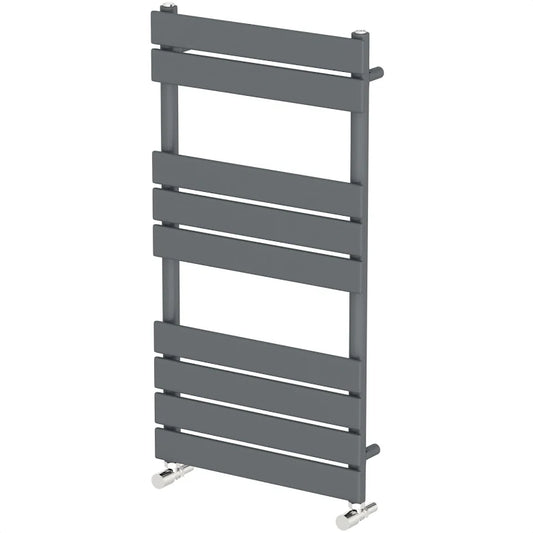 Flat Panel Modern Heated Towel Rail Anthracite 1000mm x 450mm