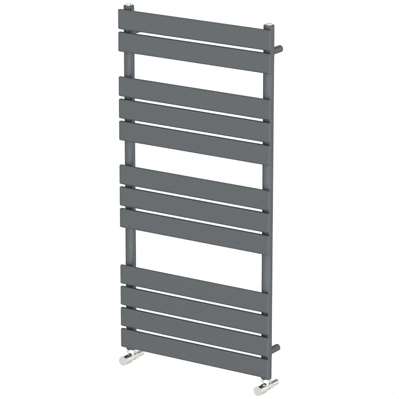 Flat Panel Modern Heated Towel Rail Anthracite 1200mm x 600mm