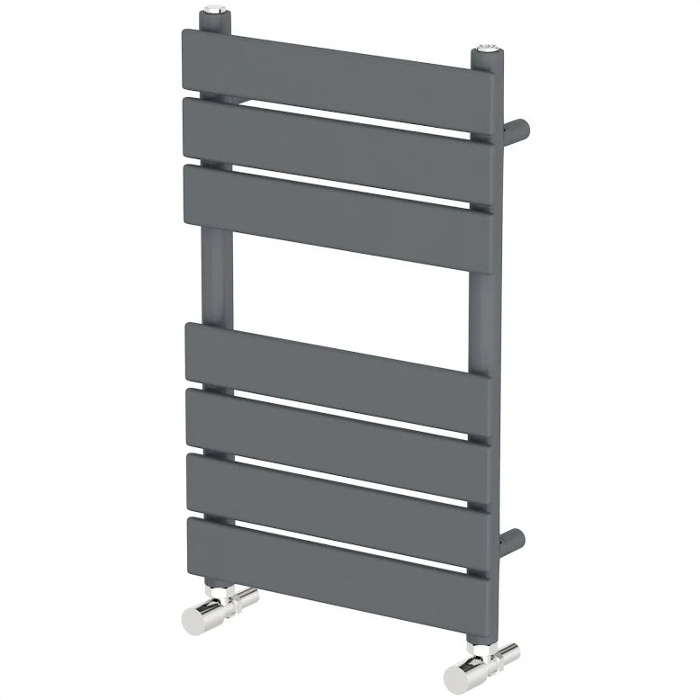 Flat Panel Modern Heated Towel Rail Anthracite 650mm x 400mm